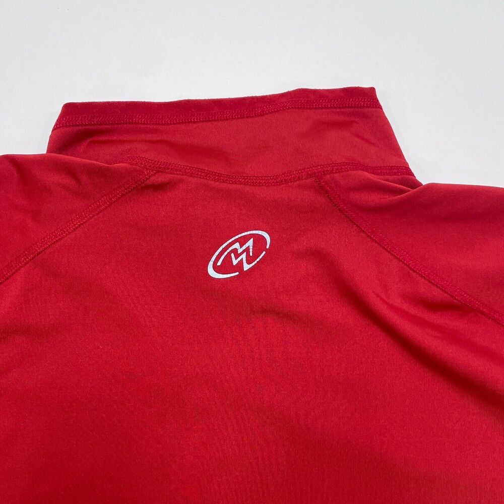 Cloudveil Short Sleeve Pullover Men’s Size Large Red Half Zip‎ Shirt Hiking Base - Picture 5 of 11
